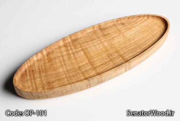 ظرف چوبی طرح بیضی