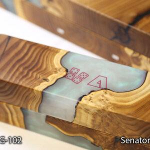 جا مهره‌ای چوبی تخته نرد رزینی با اتصالات مگنتی