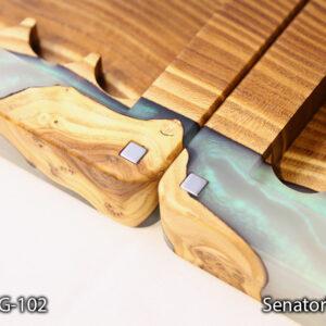 اتصالات مگنتی تخته نرد رزینی دست‌ساز از چوب سنجد