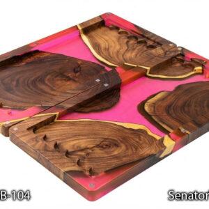 تخته نرد کهور سایز ۶۰ مدل GB-104 با رزین سرخابی