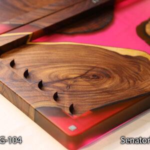 صفحه بازی تخته نرد چوب کهور و رزین مجنتا سایز بزرگ